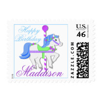 Carousel Birthday stamps