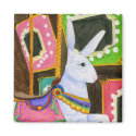 Carousel Bunny Magnet by 13BlackCatsDesigns Carousel Bunny Magnet