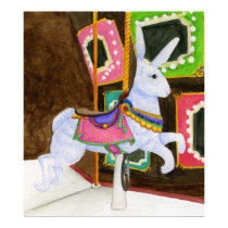Carousel Bunny Print by 13BlackCatsDesigns Carousel Bunny Print