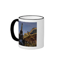 Carousel by the Eiffel Tower in the evening, Coffee Mug