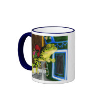 Carousel Frog - Lily Mug by 13BlackCatsDesigns Carousel Frog - Lily Mug