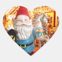 Carousel Gnome Heart Sticker