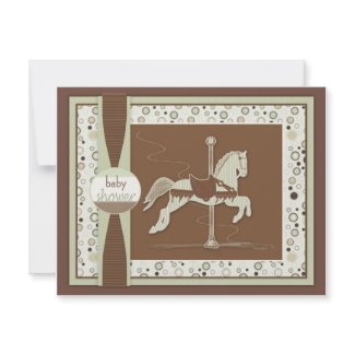 Carousel Horse Baby Shower Invitation Carousel Horse Baby Shower Invitation