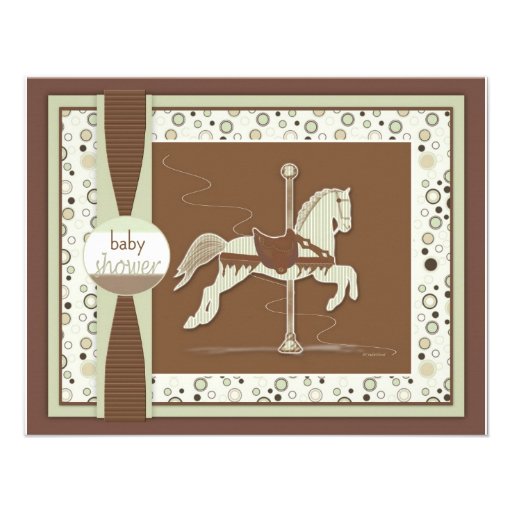 Carousel Horse Baby Shower Invitation