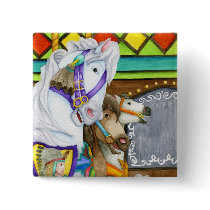 Carousel Horse Button by 13BlackCatsDesigns Carousel Horse Button