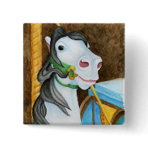 Carousel Horse Button by 13BlackCatsDesigns Carousel Horse Button