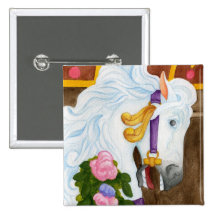 Carousel Horse Button