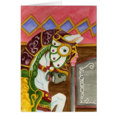 Carousel Horse Card by 13BlackCatsDesigns
