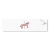Carousel Horse Design Bumper Sticker
