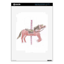 Carousel Horse Design Skins For iPad 3