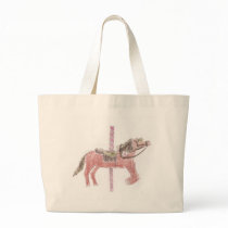 Carousel Horse Design Tote Bags