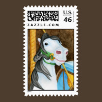 Carousel Horse Postage Stamp