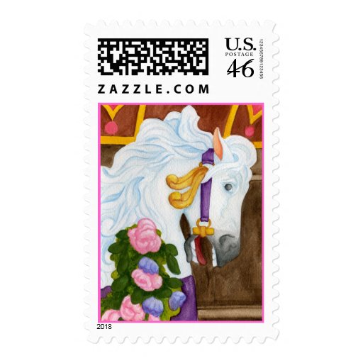 Carousel Horse Postage Stamp