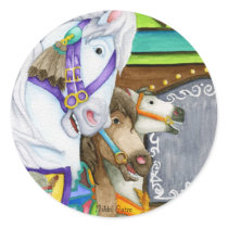 Carousel Horse Sticker by 13BlackCatsDesigns Carousel Horse Sticker