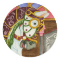 Carousel Horse Sticker by 13BlackCatsDesigns Carousel Horse Sticker