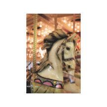 carousel horse stretched canvas prints