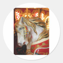 Carousel horse white stickers