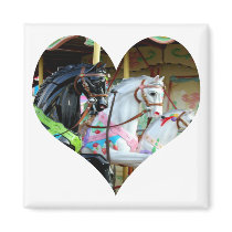 Carousel Horses Heart Magnet