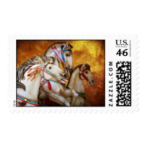 Carousel Horses postage stamp