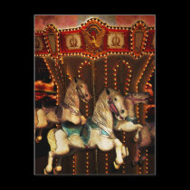 Carousel Horses postcards
