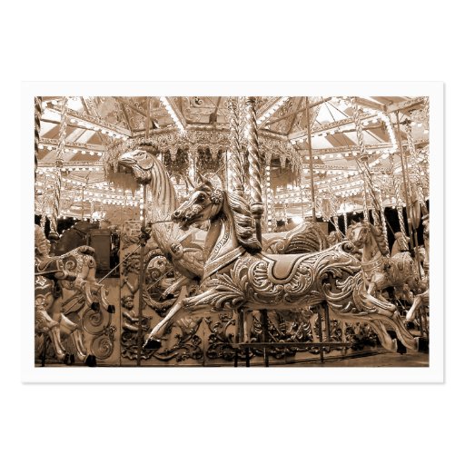 Carousel, Mini Photo (White Bordered) Business Card