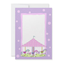 Carousel of Horses Invitations - Purple by RetroWhimsyDesigns Carousel of Horses Invitations - Purple