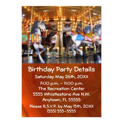 Carousel Party Invitation