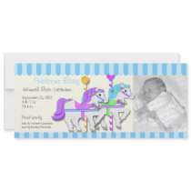 Carousel Photo Birth Announcement