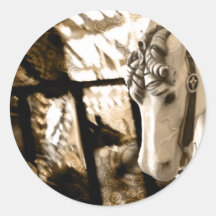carousel round sticker