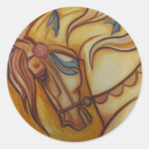 Carousel Round Sticker