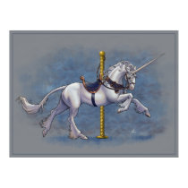 Carousel Unicorn Poster posters