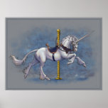 Carousel Unicorn Poster posters