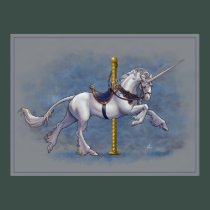 Carousel Unicorn Poster posters
