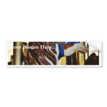 Carousels Horses Rides Amusement Parks Bumper Sticker