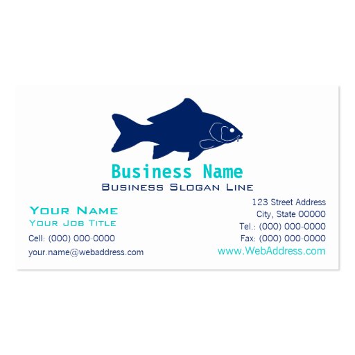 Carp Silhouette Business Card