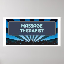 Carpa del terapeuta del masaje posters