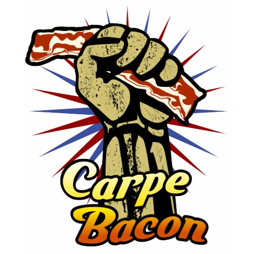 Carpe Bacon $28.95 (Red) Ladies Long Slv. shirt