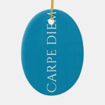 Carpe Diem Attitude Tag Christmas Tree Ornaments