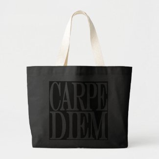 Carpe Diem Latin Quote Jumbo Tote Bag bag