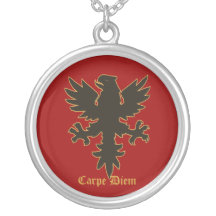 Carpe Diem, Seize the day Eagle necklace
