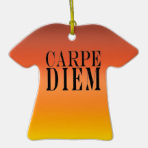 Carpe Diem Seize the Day Latin Quote Happiness Christmas Ornaments