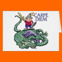 Carpe Diem "Sieze the Day!" Boy Slays Dragon cards