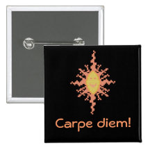 Carpe diem! Sunburst Button