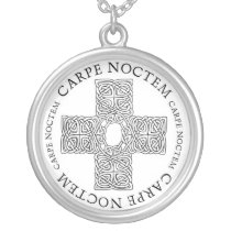 Carpe Noctem Celtic cross necklaces