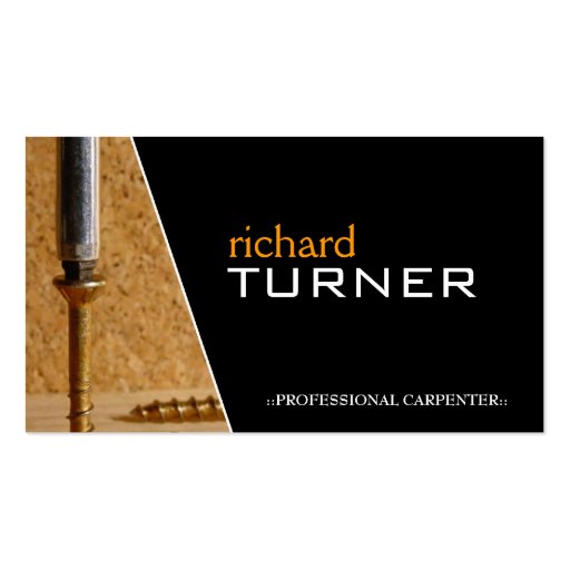 Carpenter and Flooring Business Cards (front side)