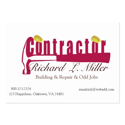 Carpenter Builder Business Cards