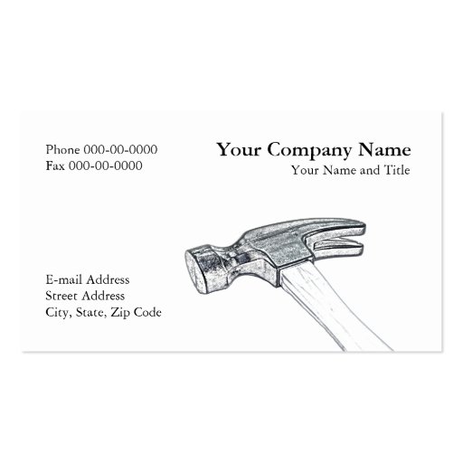 Carpenter Business card (front side)
