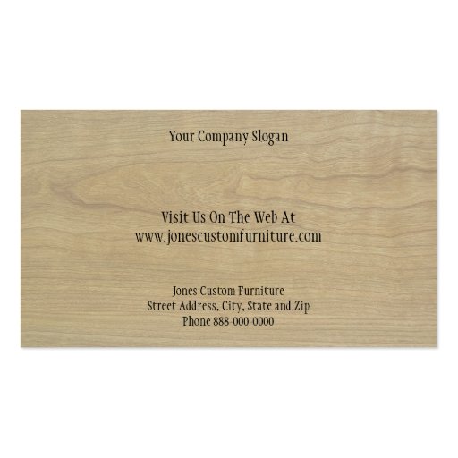 Carpenter Business Card (back side)