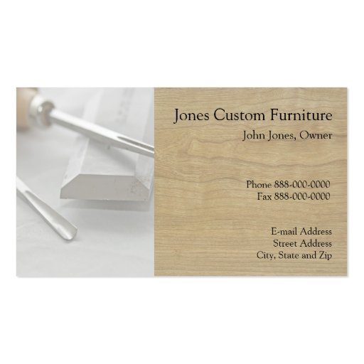 Carpenter Business Card (front side)