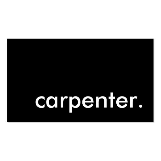 carpenter. business card template (front side)